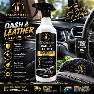 MANZILUX Complete Car Care Kit – 7-Piece Premium Detailing Bundle (Wash, Tyre Shine, Degreaser, Dash & Leather Spray, Bucket, Air Freshener & Sponge)