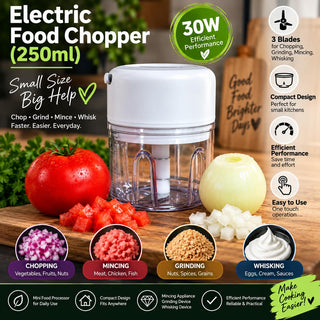 IMANZILUX 250ML Electric Mini Food Chopper