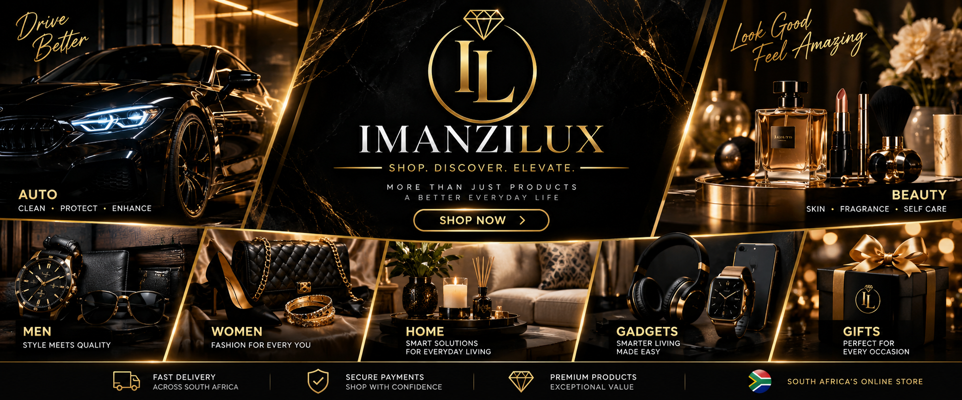 IMANZILUX — Shop. Discover. Elevate. More than just products, a better everyday life. Auto, Beauty, Men, Women, Home & Gadgets, all in one place.